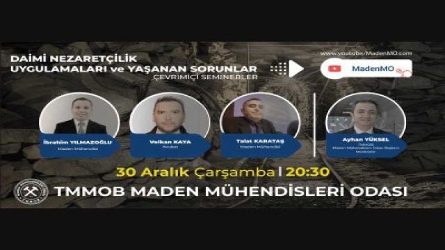 Maden Mühendisleri Odası'ndan daimi nezaretçilik semineri