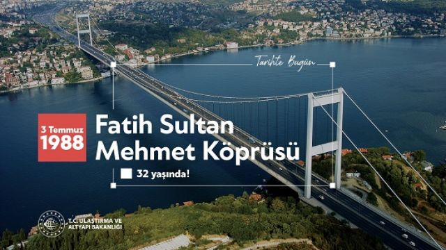 Fatih Sultan Mehmet köprüsü 32 yaşında