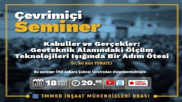 İMO'dan yeni bir çevrimiçi seminer daha