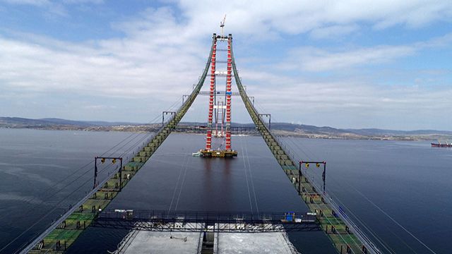 1915 Çanakkale Köprüsü'nde Çalışmalar Devam Ediyor!