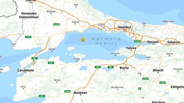 Marmara'da 3.5 büyüklüğünde deprem