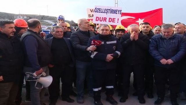 Madencilerin özelleştirmeye karşı yürüyüşünde ilk gün geride kaldı